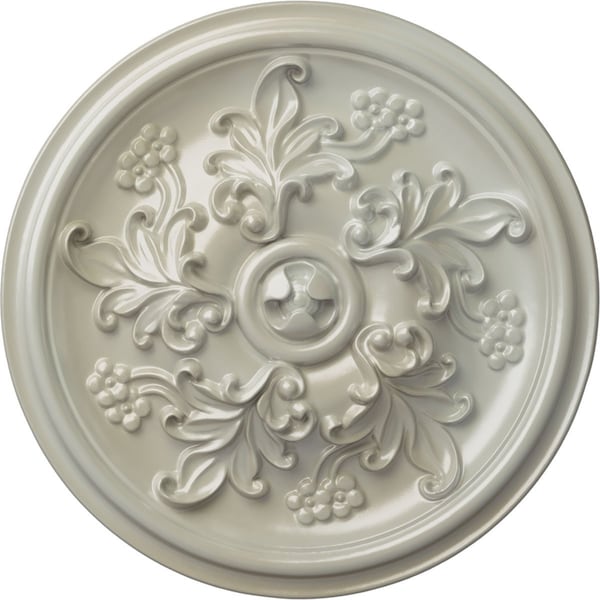 Ekena Millwork Katheryn Ceiling Medallion (Fits Canopies up to 2 1/8"), Hnd-Painted Flash Blue, 14 1/2"OD x 2 3/4"P CM14KTFBS - main
